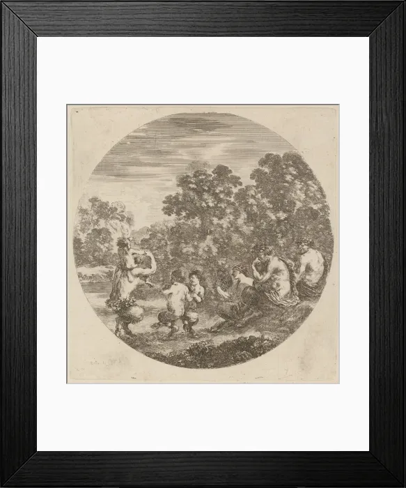 Framed Print : Satyrs and Faun. Creator: Stefano della Bella Framed Print : Satyrs and Faun. Creator: Stefano della Bella