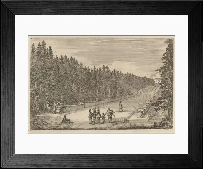 Framed Print : The Avenue of Fountains, probably 1653. Creator: Stefano della Bella Framed Print : The Avenue of Fountains, probably 1653. Creator: Stefano della Bella