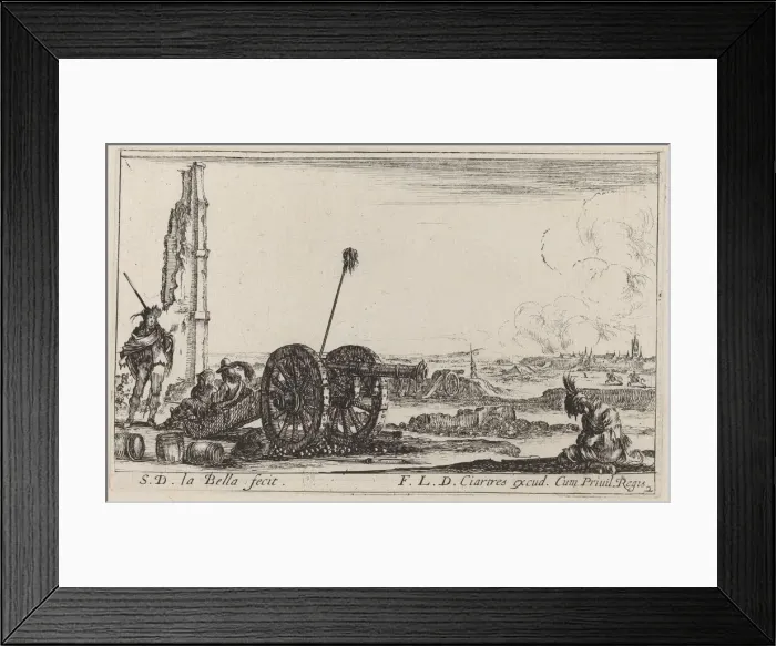 Framed Print : The Cannon, c. 1641. Creator: Stefano della Bella Framed Print : The Cannon, c. 1641. Creator: Stefano della Bella