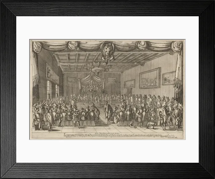 Framed Print : The Banquet of the Piacevoli, 1627. Creator: Stefano della Bella Framed Print : The Banquet of the Piacevoli, 1627. Creator: Stefano della Bella