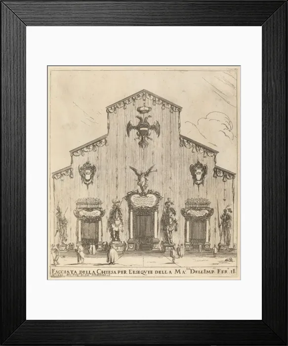 Framed Print : Facade of the Church of San Lorenzo, Florence, 1637. Creator: Stefano della Bella Framed Print : Facade of the Church of San Lorenzo, Florence, 1637. Creator: Stefano della Bella