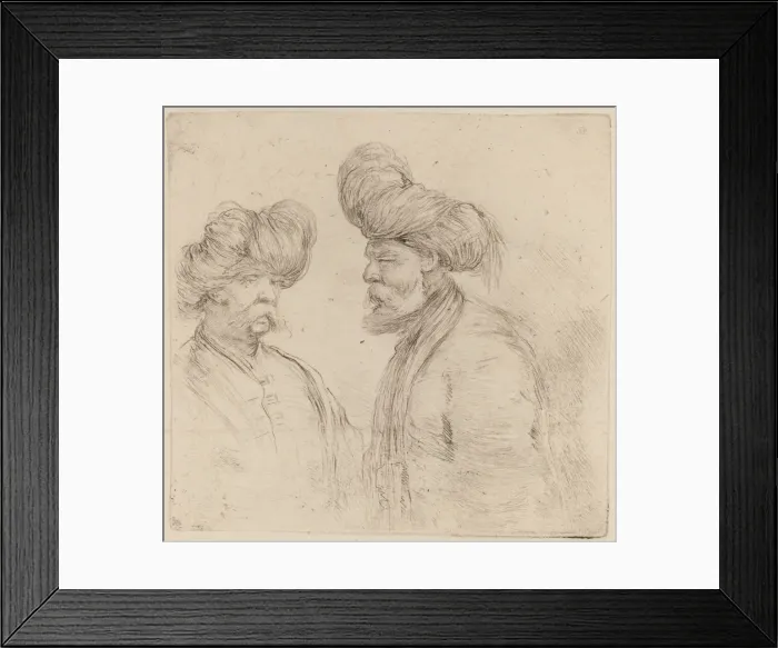 Framed Print : Two Turks. Creator: Stefano della Bella Framed Print : Two Turks. Creator: Stefano della Bella