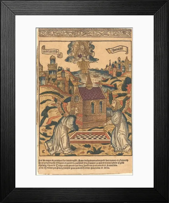 Framed Print : The Transportation of the Holy House of Loreto, 1494. Creator: Unknown Framed Print : The Transportation of the Holy House of Loreto, 1494. Creator: Unknown
