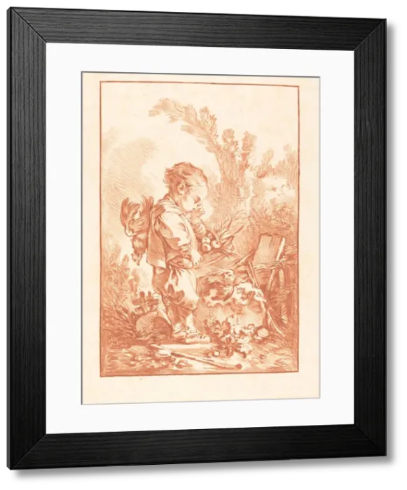 Framed Print : Le Maraudeur (The Thief), c. 1769. Creator: Gilles Demarteau Framed Print : Le Maraudeur (The Thief), c. 1769. Creator: Gilles Demarteau