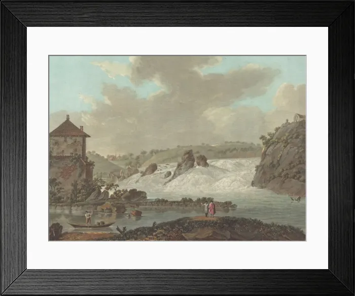 Framed Print : Falls of Schaffhausen, c. 1784. Creator: Charles-Melchior Descourtis Framed Print : Falls of Schaffhausen, c. 1784. Creator: Charles-Melchior Descourtis