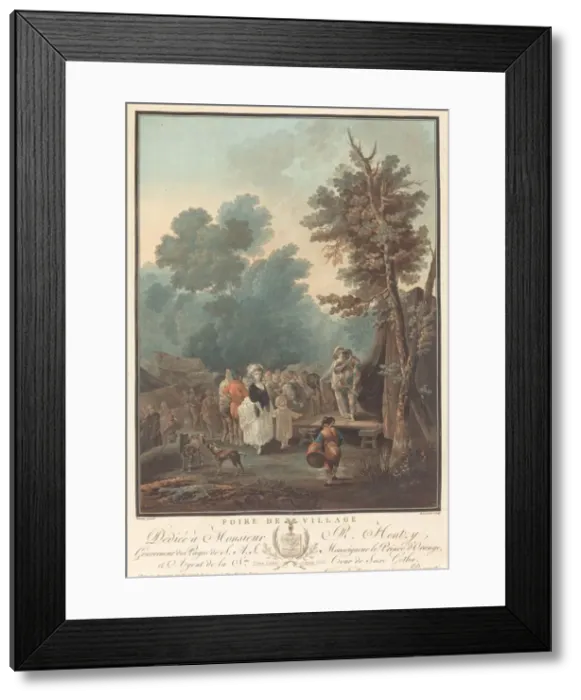 Framed Print : Foire de Village, 1788. Creator: Charles-Melchior Descourtis Framed Print : Foire de Village, 1788. Creator: Charles-Melchior Descourtis