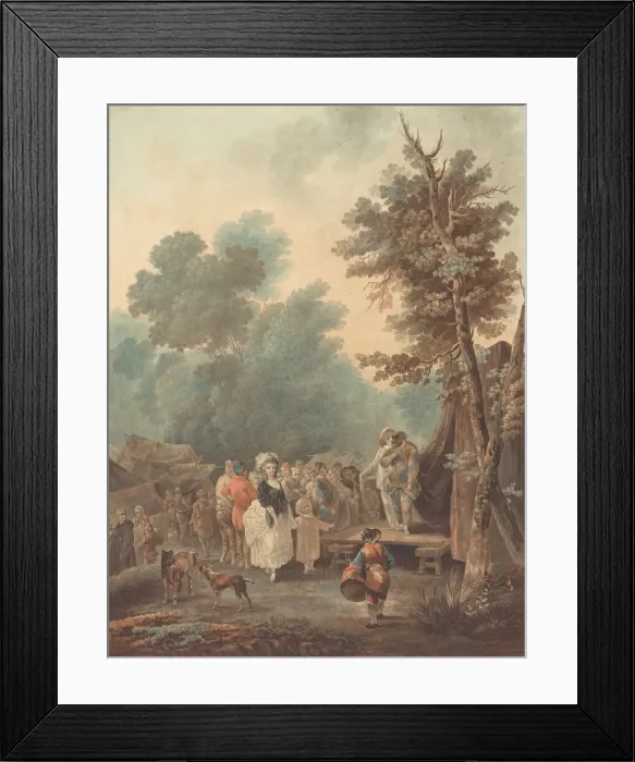 Framed Print : Foire de Village, 1788. Creator: Charles-Melchior Descourtis Framed Print : Foire de Village, 1788. Creator: Charles-Melchior Descourtis