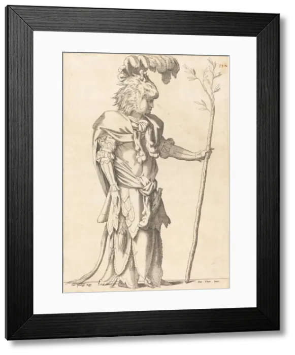 Framed Print : Figure Costumed as Hercules, c. 1539. Creator: Unknown Framed Print : Figure Costumed as Hercules, c. 1539. Creator: Unknown