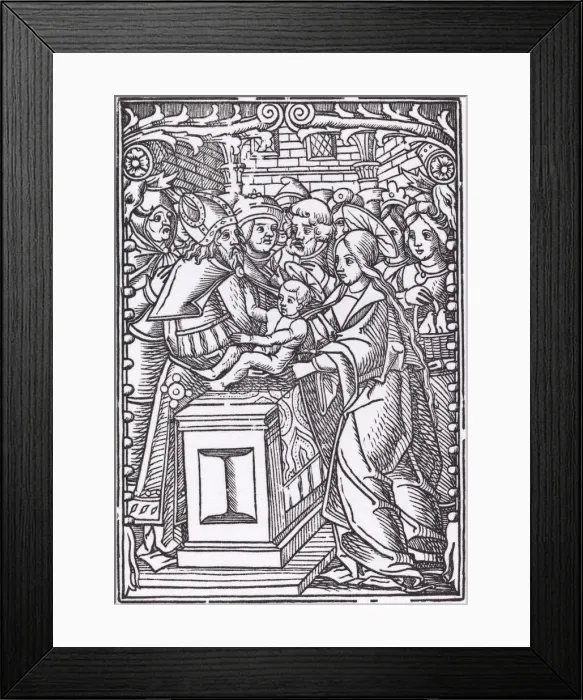 Framed Print : Presentation in the Temple. Creator: Unknown Framed Print : Presentation in the Temple. Creator: Unknown