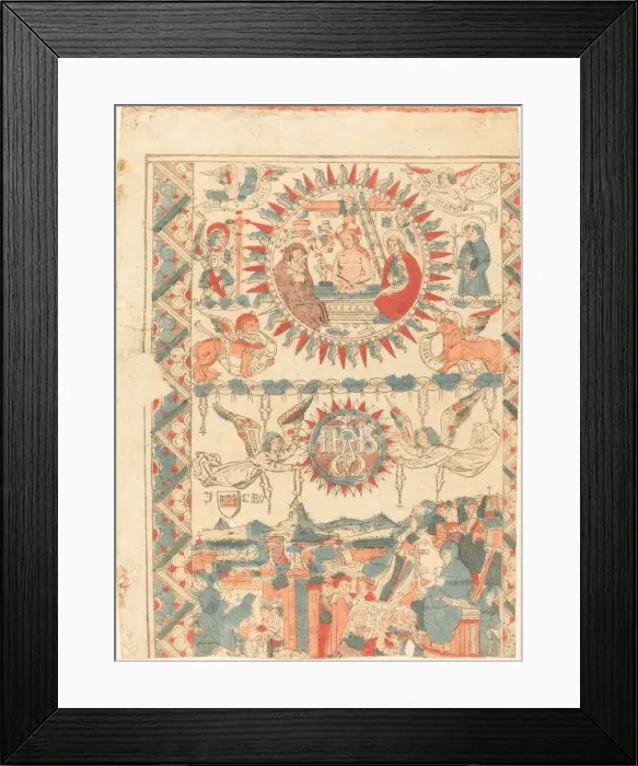 Framed Print : Saint Bonaventure Arriving and Preaching in Lyon, 1480-1490. Creator: Unknown Framed Print : Saint Bonaventure Arriving and Preaching in Lyon, 1480-1490. Creator: Unknown