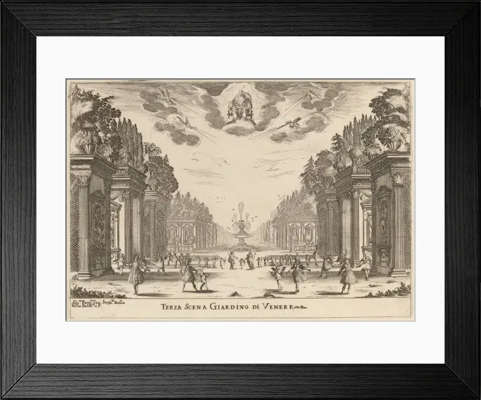 Framed Print : Terza Scena Giardino di Venere, 1637. Creator: Stefano della Bella Framed Print : Terza Scena Giardino di Venere, 1637. Creator: Stefano della Bella
