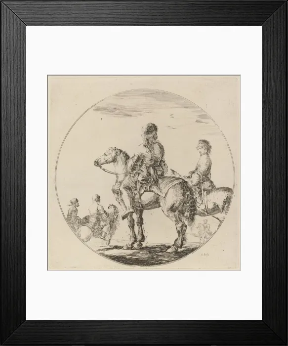 Framed Print : Two Polish Cavaliers. Creator: Stefano della Bella Framed Print : Two Polish Cavaliers. Creator: Stefano della Bella