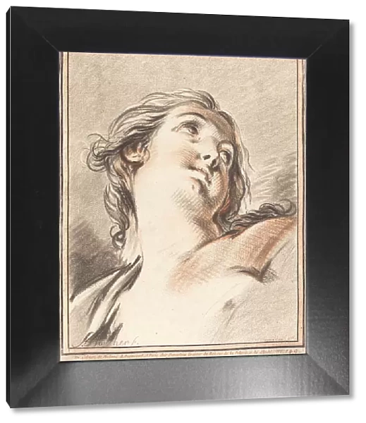Head of a Woman Looking Up, 1767. Creator: Gilles Demarteau