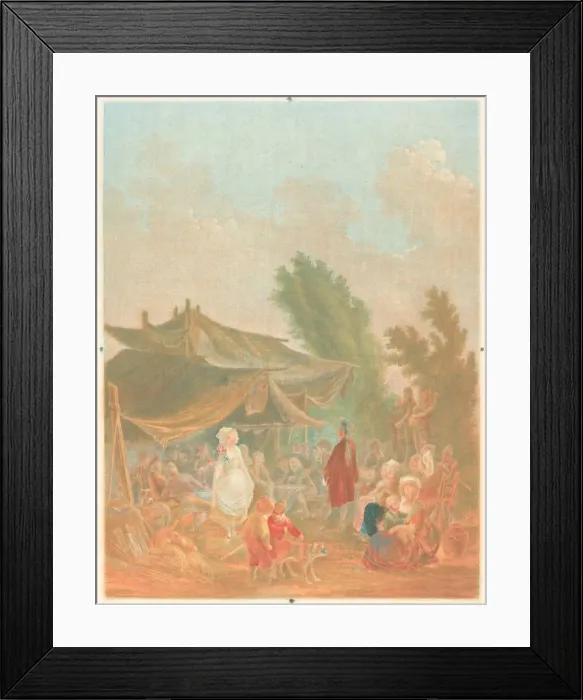 Framed Print : Noce de Village (Village Wedding), 1785. Creator: Charles-Melchior Descourtis Framed Print : Noce de Village (Village Wedding), 1785. Creator: Charles-Melchior Descourtis