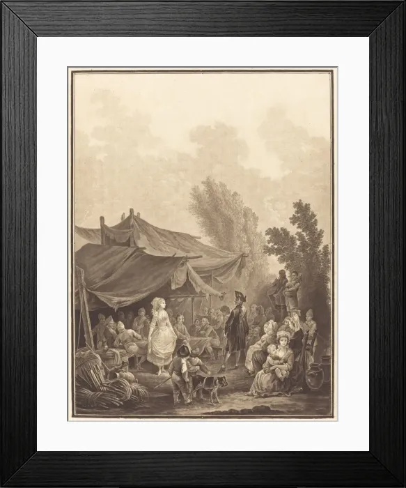 Framed Print : Noce de Village (Village Wedding), 1785. Creator: Charles-Melchior Descourtis Framed Print : Noce de Village (Village Wedding), 1785. Creator: Charles-Melchior Descourtis