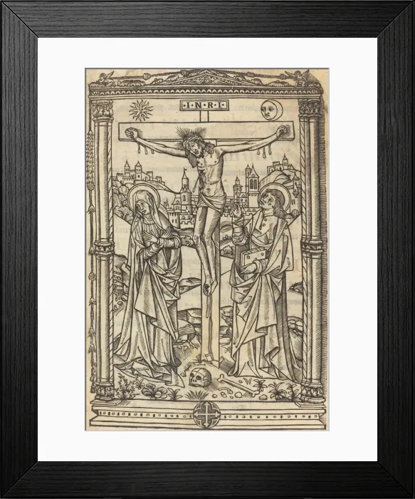 Framed Print : Christ on the Cross, c. 1490. Creator: Unknown Framed Print : Christ on the Cross, c. 1490. Creator: Unknown