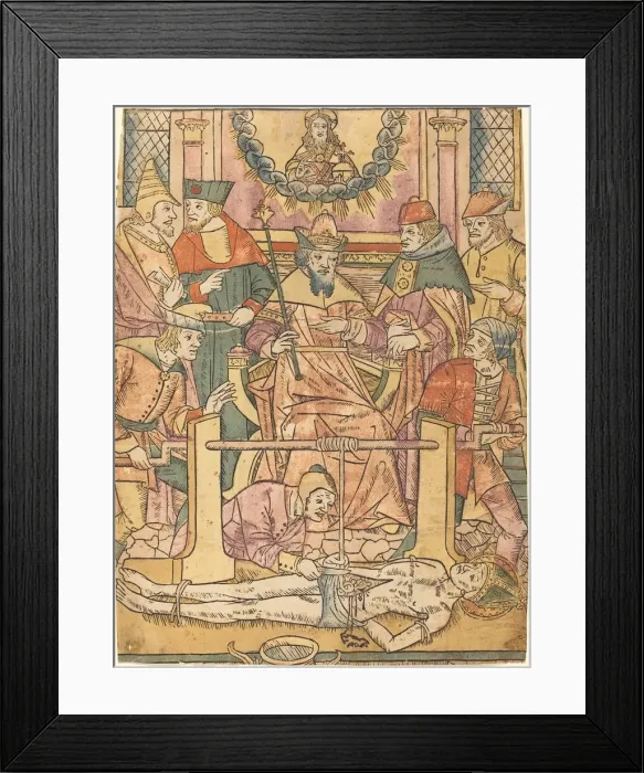 Framed Print : The Martyrdom of Saint Erasmus, 1480 / 1490. Creator: Unknown Framed Print : The Martyrdom of Saint Erasmus, 1480 / 1490. Creator: Unknown