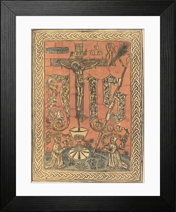 Framed Print : The Sacred Monogram, c. 1500. Creator: Unknown Framed Print : The Sacred Monogram, c. 1500. Creator: Unknown