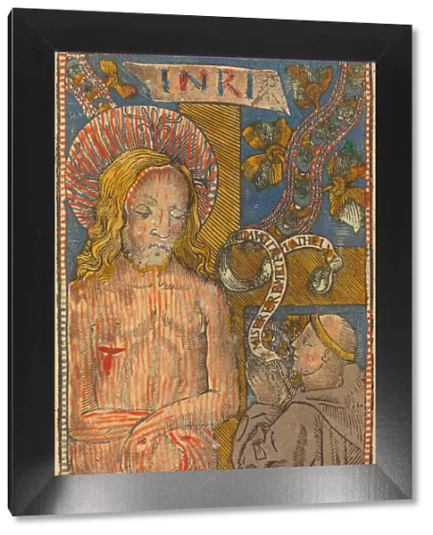 The Man of Sorrows with a Franciscan, 1490-1500. Creator: Unknown