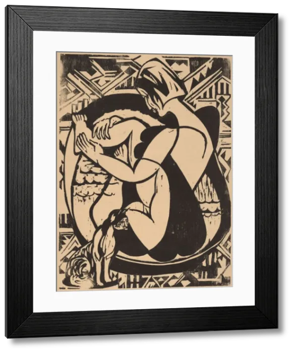 Framed Print : Woman in the Bathtub, 1936. Creator: Ernst Kirchner Framed Print : Woman in the Bathtub, 1936. Creator: Ernst Kirchner