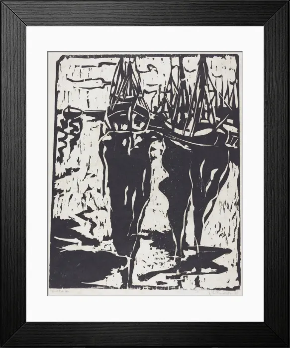 Framed Print : Port Scene (Hafenbild), 1908. Creator: Ernst Kirchner Framed Print : Port Scene (Hafenbild), 1908. Creator: Ernst Kirchner