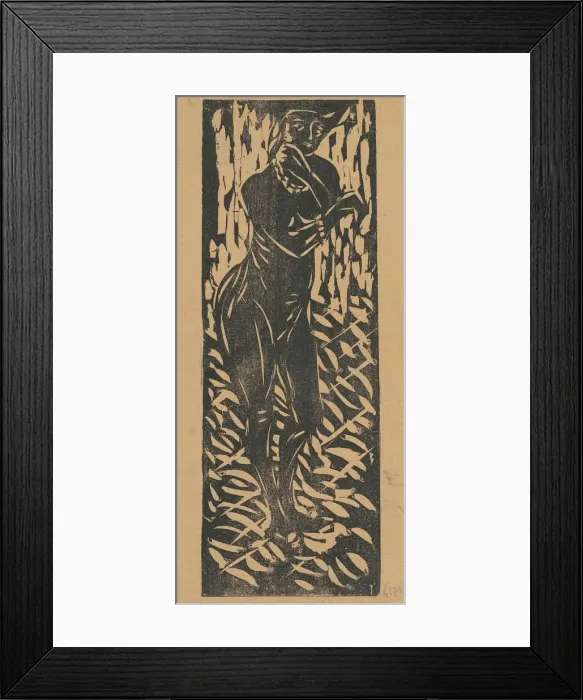 Framed Print : Nude with Jewelry, 1906. Creator: Ernst Kirchner Framed Print : Nude with Jewelry, 1906. Creator: Ernst Kirchner