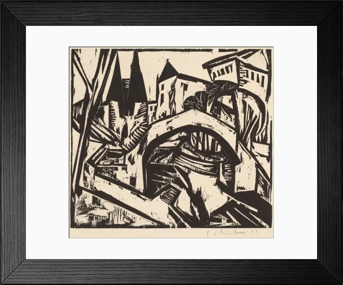 Framed Print : River Bank at Elisabeth (Berlin), 1912-1913. Creator: Ernst Kirchner Framed Print : River Bank at Elisabeth (Berlin), 1912-1913. Creator: Ernst Kirchner