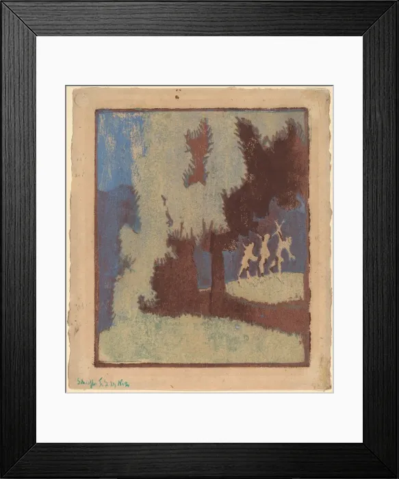 Framed Print : Chestnut Trees in Moonlight, 1904. Creator: Ernst Kirchner Framed Print : Chestnut Trees in Moonlight, 1904. Creator: Ernst Kirchner