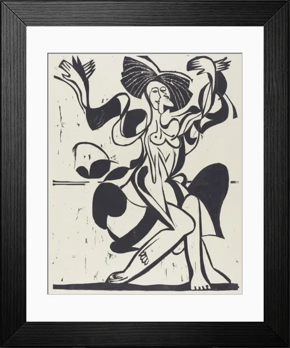 Framed Print : Mary Wigmans Dance, 1933. Creator: Ernst Kirchner Framed Print : Mary Wigmans Dance, 1933. Creator: Ernst Kirchner