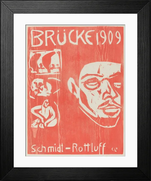 Framed Print : Cover of the Fourth Yearbook of the Artist Group the Brucke, 1909 Framed Print : Cover of the Fourth Yearbook of the Artist Group the Brucke, 1909