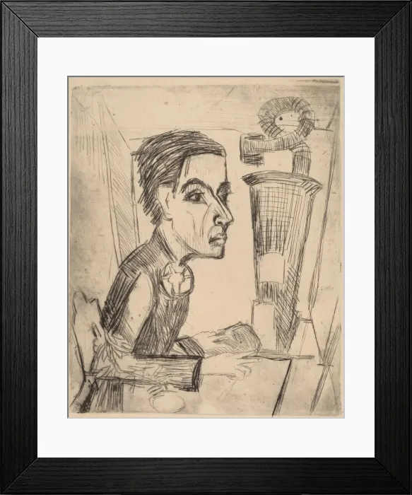 Framed Print : The Painter, 1923. Creator: Ernst Kirchner Framed Print : The Painter, 1923. Creator: Ernst Kirchner