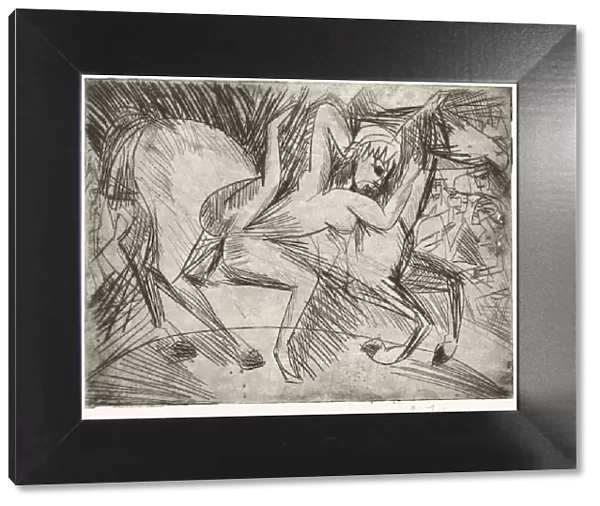Acrobat on a Horse (Voltigeuse zu Pferd), 1913. Creator: Ernst Kirchner
