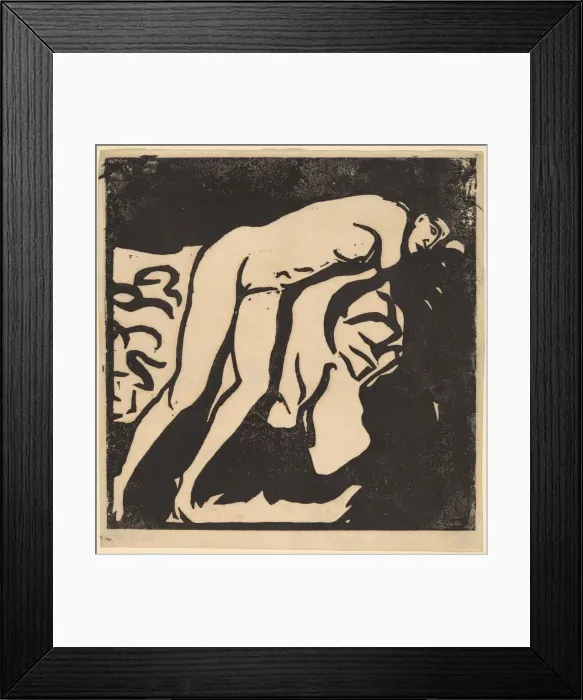 Framed Print : Nude Girl, 1906. Creator: Ernst Kirchner Framed Print : Nude Girl, 1906. Creator: Ernst Kirchner