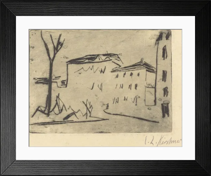 Framed Print : Street Corner in Dresden (Strassenecke Dresden), 1909. Creator: Ernst Kirchner Framed Print : Street Corner in Dresden (Strassenecke Dresden), 1909. Creator: Ernst Kirchner