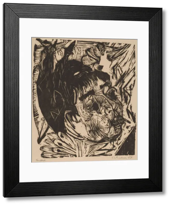 Framed Print : Wife of Professor Schaxel, 1917-1918. Creator: Ernst Kirchner Framed Print : Wife of Professor Schaxel, 1917-1918. Creator: Ernst Kirchner