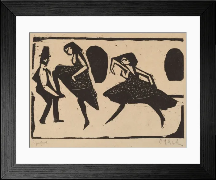 Framed Print : Acrobatic Dance, 1911. Creator: Ernst Kirchner Framed Print : Acrobatic Dance, 1911. Creator: Ernst Kirchner