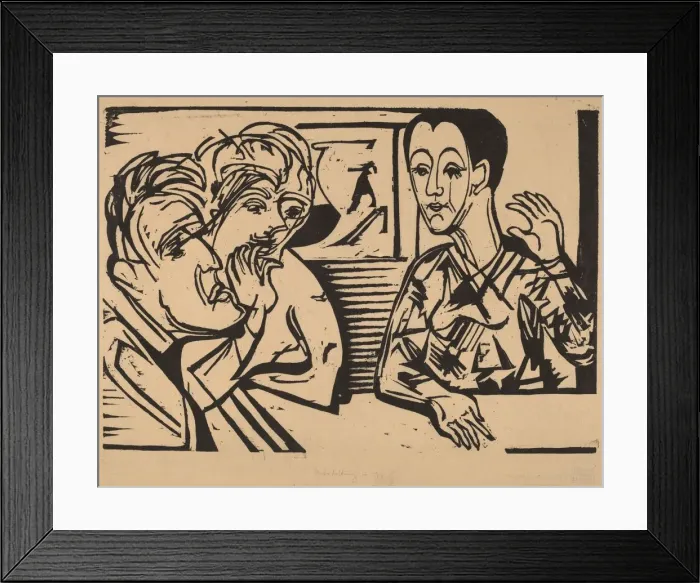 Framed Print : Conversation, 1929. Creator: Ernst Kirchner Framed Print : Conversation, 1929. Creator: Ernst Kirchner