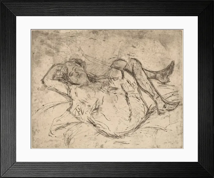 Framed Print : Dreaming Girl, 1906. Creator: Ernst Kirchner Framed Print : Dreaming Girl, 1906. Creator: Ernst Kirchner