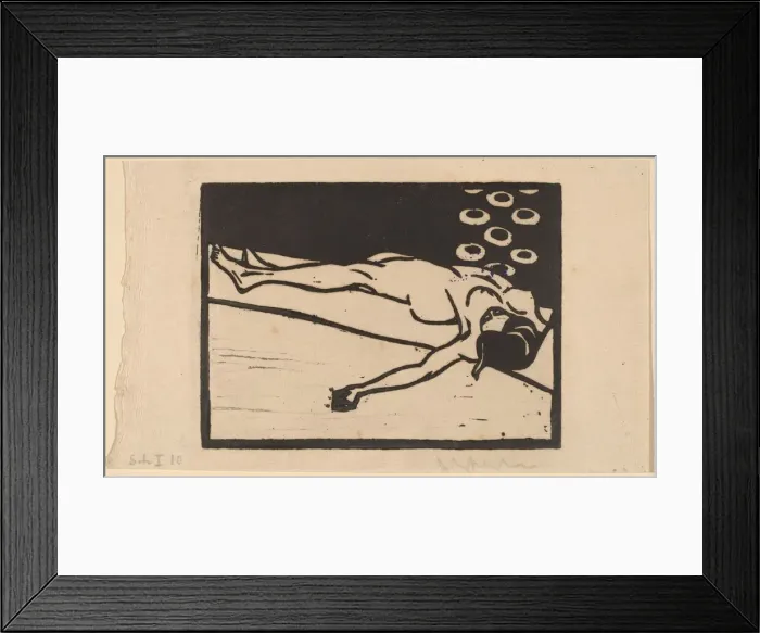 Framed Print : Reclining Nude, 1905. Creator: Ernst Kirchner Framed Print : Reclining Nude, 1905. Creator: Ernst Kirchner