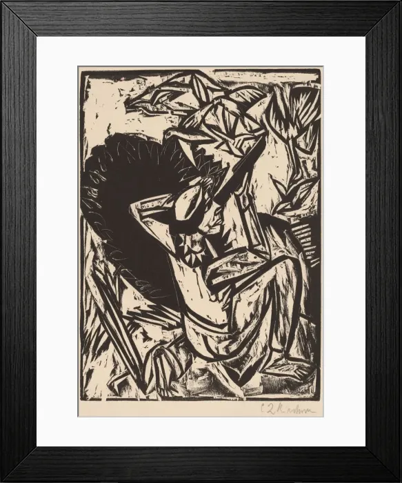 Framed Print : The Gull Hunter, 1913. Creator: Ernst Kirchner Framed Print : The Gull Hunter, 1913. Creator: Ernst Kirchner