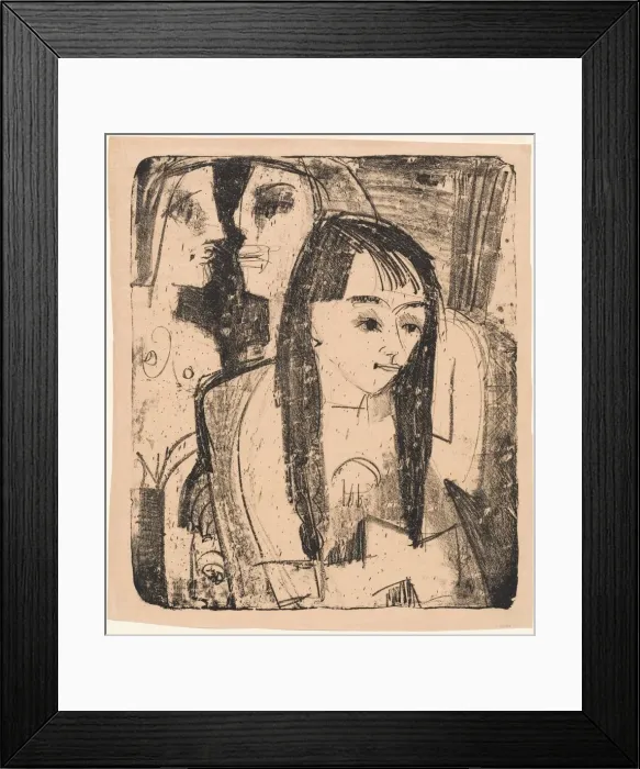 Framed Print : Portrait of a Girl, 1921. Creator: Ernst Kirchner Framed Print : Portrait of a Girl, 1921. Creator: Ernst Kirchner
