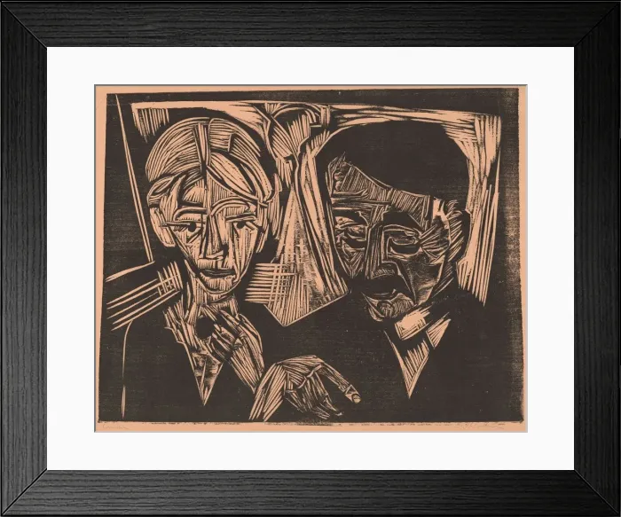 Framed Print : The Married Couple Müller, 1919. Creator: Ernst Kirchner Framed Print : The Married Couple Müller, 1919. Creator: Ernst Kirchner