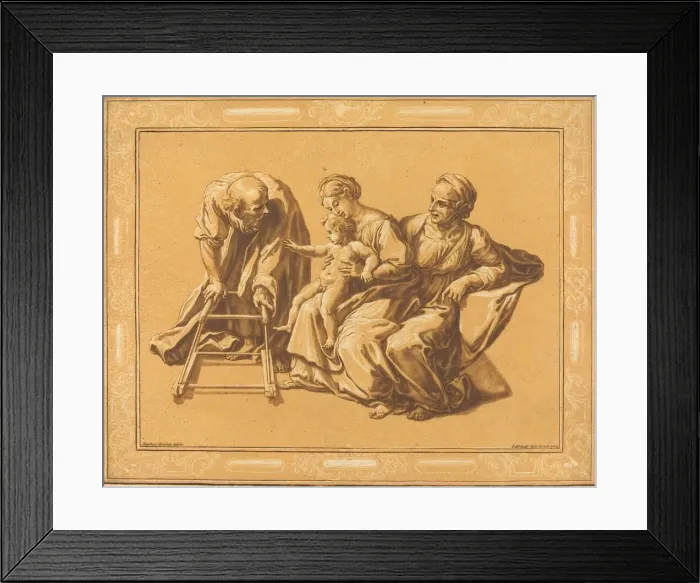 Framed Print : The Holy Family, 1724. Creator: Elisha Kirkall Framed Print : The Holy Family, 1724. Creator: Elisha Kirkall