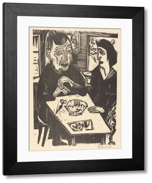 Framed Print : Old and Young Woman (Alte und jungere Frau), 1921. Creator: Ernst Kirchner Framed Print : Old and Young Woman (Alte und jungere Frau), 1921. Creator: Ernst Kirchner