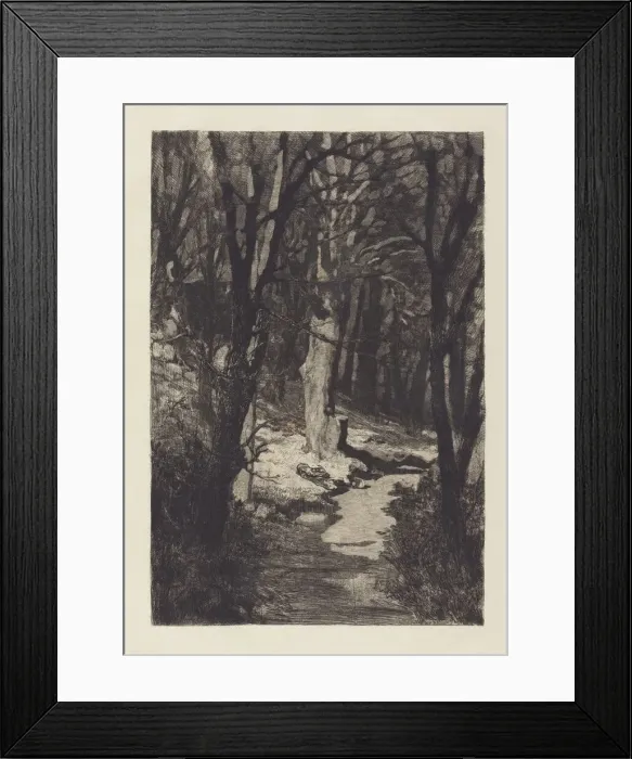 Framed Print : Im Walde (In the Forest), 1883. Creator: Max Klinger Framed Print : Im Walde (In the Forest), 1883. Creator: Max Klinger
