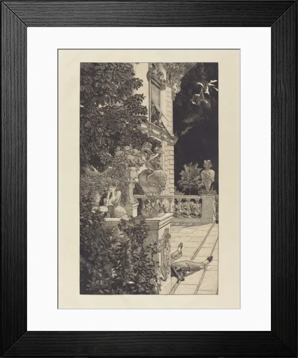 Framed Print : In Flagranti, 1883. Creator: Max Klinger Framed Print : In Flagranti, 1883. Creator: Max Klinger