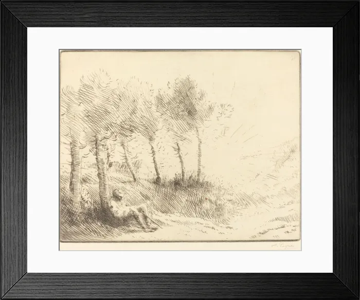 Framed Print : Landscape (Paysage). Creator: Alphonse Legros Framed Print : Landscape (Paysage). Creator: Alphonse Legros
