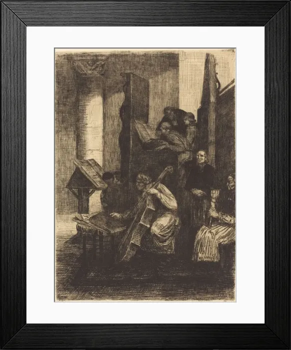 Framed Print : Choir in a Spanish Church (Le choeur d une eglise espagnole), 1860 Framed Print : Choir in a Spanish Church (Le choeur d une eglise espagnole), 1860
