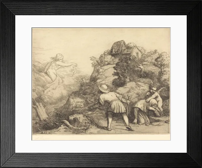 Framed Print : Allegory of the Peasant and Fortune (Le paysan et la fortune: Sujet allegorique Framed Print : Allegory of the Peasant and Fortune (Le paysan et la fortune: Sujet allegorique