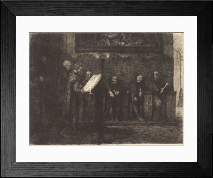 Framed Print : Spanish Singers (Les chantres espagnols), 1865. Creator: Alphonse Legros Framed Print : Spanish Singers (Les chantres espagnols), 1865. Creator: Alphonse Legros
